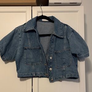 ZARA short sleeve denim jacket